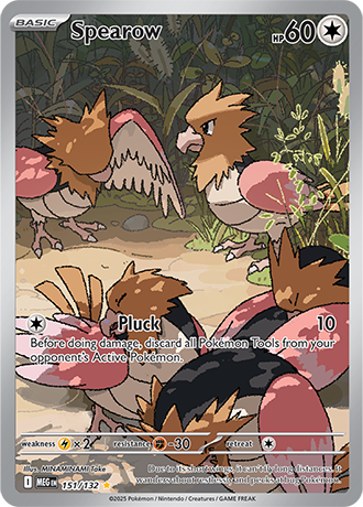 Spearow #151/132 Illustration Rare - Mega Evolution Pokemon card