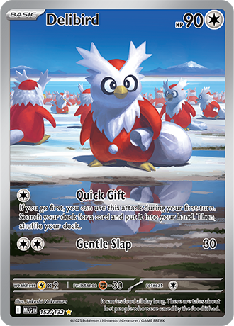 Delibird #152/132 Illustration Rare - Mega Evolution Pokemon card