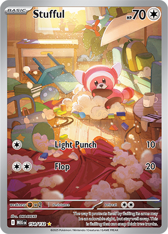 Stufful #154/132 Illustration Rare - Mega Evolution Pokemon card