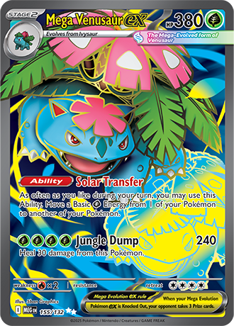 Mega Venusaur ex #155/132 Ultra Rare - Mega Evolution Pokemon card