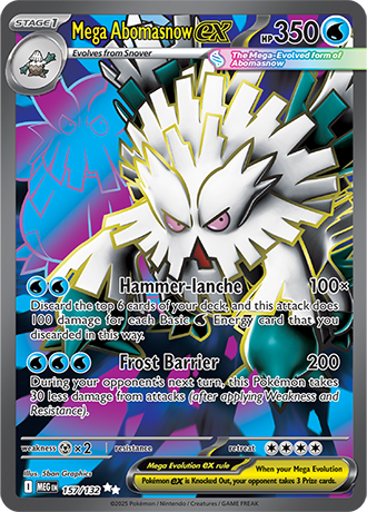Mega Abomasnow ex Mega Evolution Ultra Rare #157/132