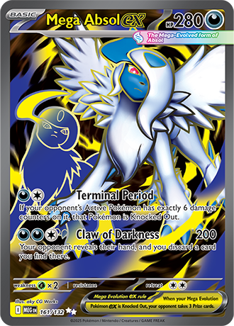 Mega Absol ex #161/132 Ultra Rare - Mega Evolution Pokemon card