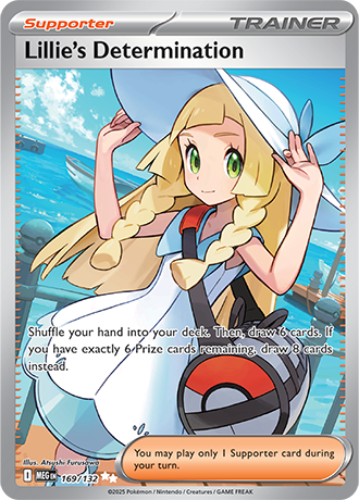 Lillie's Determination #169/132 Ultra Rare - Mega Evolution Pokemon card