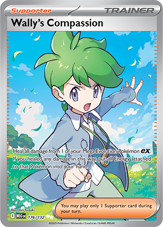 Wally's Compassion #176/132 Ultra Rare - Mega Evolution Pokemon card