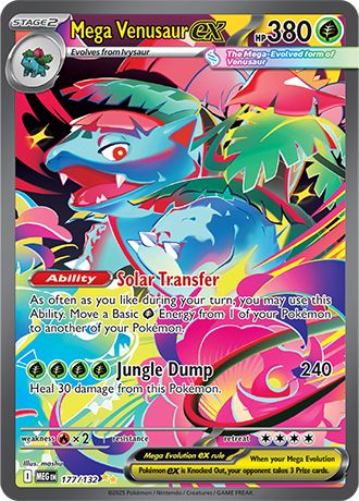 Mega Venusaur ex #177/132 Special Illustration Rare - Mega Evolution Pokemon card