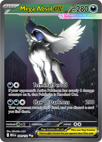 Mega Absol ex #180/132 Special Illustration Rare - Mega Evolution Pokemon card