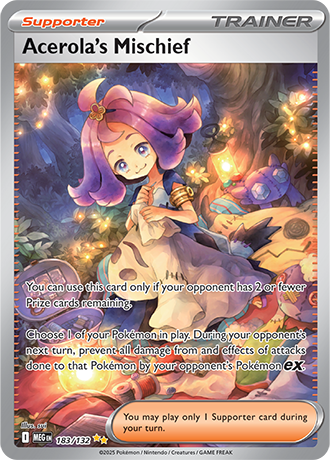 Acerola's Mischief #183/132 Special Illustration Rare - Mega Evolution Pokemon card