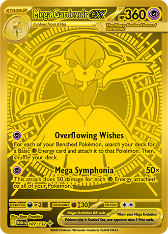 Mega Gardevoir ex #187/132 Mega Hyper Rare - Mega Evolution Pokemon card