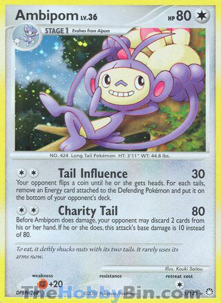 0003 Ambipom Holo Rare Mysterious Treasures