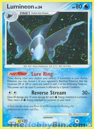 0011 Lumineon Holo Rare Mysterious Treasures