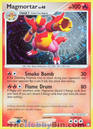 Magmortar Mysterious Treasures Holo Rare #12/123