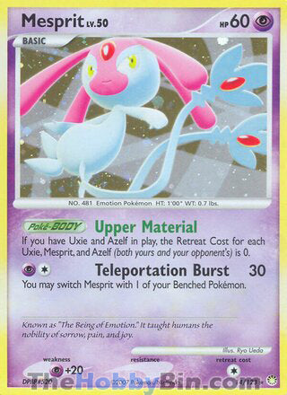 0014 Mesprit Holo Rare Mysterious Treasures