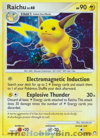 Raichu Mysterious Treasures Holo Rare #15/123