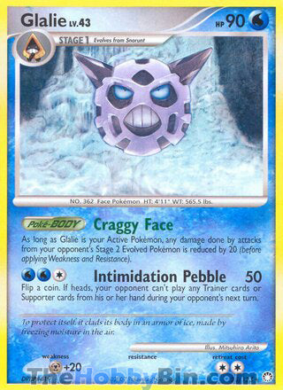Glalie #25/123 Rare - Mysterious Treasures Pokemon card