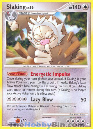 Slaking #34/123 Rare - Mysterious Treasures Pokemon card