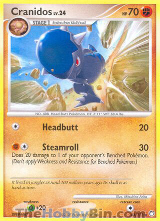 Cranidos #43/123 Uncommon - Mysterious Treasures Pokemon card