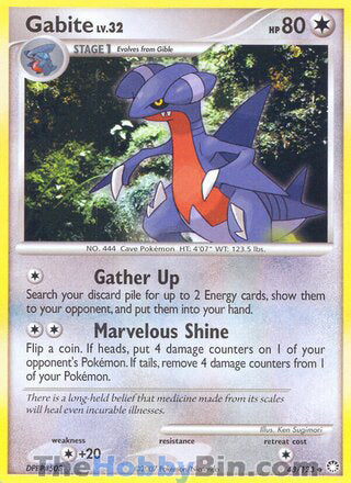 Gabite #48/123 Uncommon - Mysterious Treasures Pokemon card