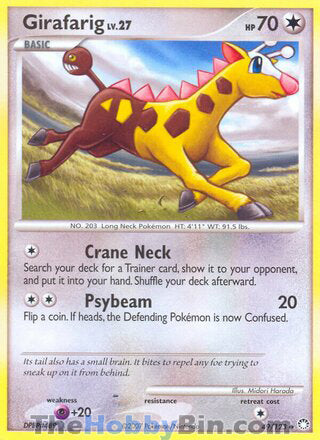 Girafarig Mysterious Treasures Uncommon #49/123