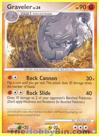Graveler #51/123 Uncommon - Mysterious Treasures Pokemon card