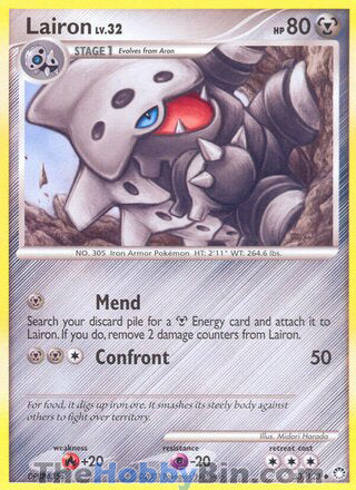Lairon #53/123 Uncommon - Mysterious Treasures Pokemon card