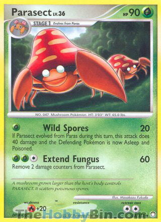 Parasect #58/123 Uncommon - Mysterious Treasures Pokemon card