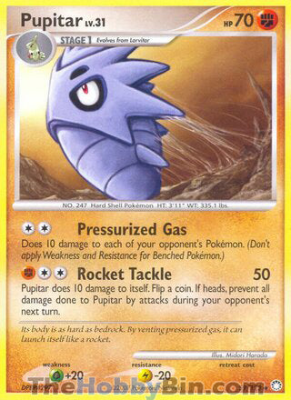 Pupitar #59/123 Uncommon - Mysterious Treasures Pokemon card