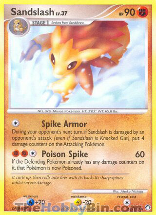 Sandslash #61/123 Uncommon - Mysterious Treasures Pokemon card
