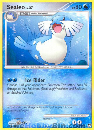 Sealeo #62/123 Uncommon - Mysterious Treasures Pokemon card