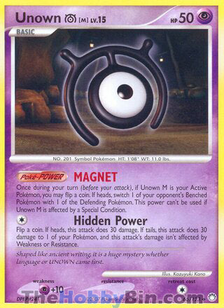 Unown [M] #66/123 Uncommon - Mysterious Treasures Pokemon card