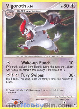 Vigoroth #68/123 Uncommon - Mysterious Treasures Pokemon card