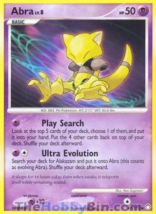 Abra #69/123 Common - Mysterious Treasures Pokemon card
