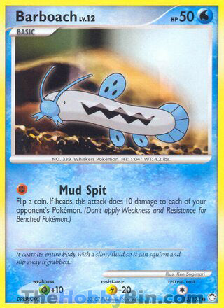 Barboach #72/123 Common - Mysterious Treasures Pokemon card