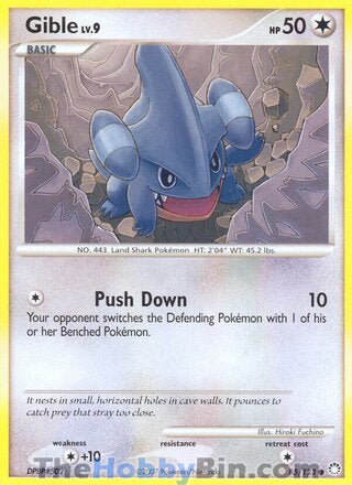 Gible #85/123 Common - Mysterious Treasures Pokemon card