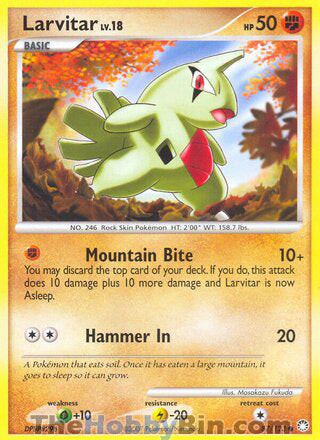 Larvitar #87/123 Common - Mysterious Treasures Pokemon card