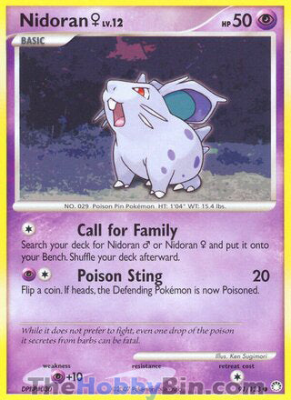 Nidoran F #91/123 Common - Mysterious Treasures Pokemon card