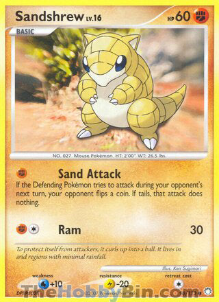 Sandshrew #96/123 Common - Mysterious Treasures Pokemon card