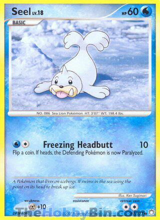 Seel #97/123 Common - Mysterious Treasures Pokemon card
