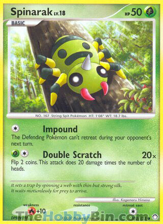 Spinarak #103/123 Common - Mysterious Treasures Pokemon card