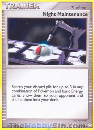 Night Maintenance #113/123 Uncommon - Mysterious Treasures Pokemon card