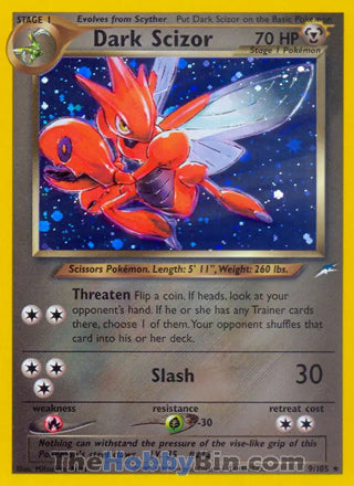0009 Dark Scizor Holo Rare Neo Destiny