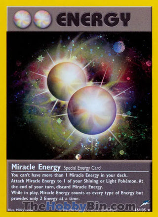 Miracle Energy #16/105 Holo Rare - Neo Destiny Pokemon card