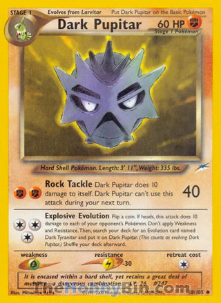 0038 Dark Pupitar Uncommon Neo Destiny