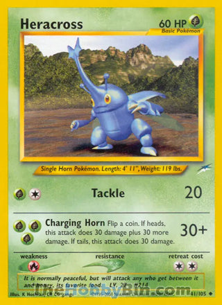0041 Heracross Uncommon Neo Destiny