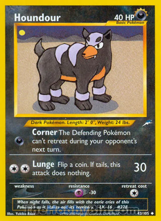 0043 Houndour Uncommon Neo Destiny