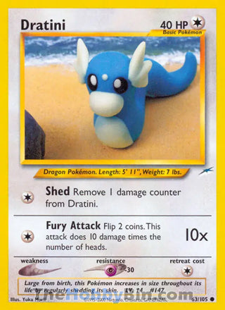 0063 Dratini Common Neo Destiny