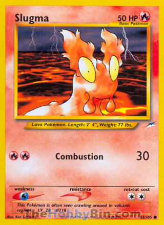 Slugma #82/105 Common - Neo Destiny Pokemon card