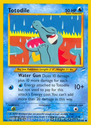 0085 Totodile Common Neo Destiny