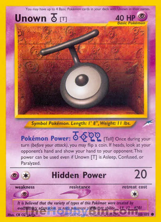 0088 Unown [T] Common Neo Destiny