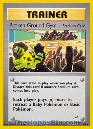 0092 Broken Ground Gym Rare Neo Destiny