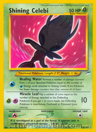 0106 Shining Celebi Secret Rare Neo Destiny